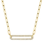 0.26CT 14K Y/G DIAMOND PAPER CLIP LINK NECKLACE
