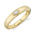 0.08CT 14K Y/G DIAMOND MARQUISE BEZEL BAND