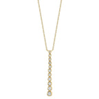 0.37CT 14K Y/G DIAMOND BEZEL JOURNEY NECKLACE