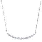 0.91CT 14K W/G DIAMOND CROWN SETTING NECKLACE