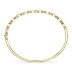 1.88CT 14K Y/G DIAMOND BEZEL BANGLE