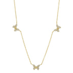 0.23CT 14K Y/G DIAMOND BUTTERFLY NECKLACE