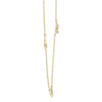0.23CT 14K Y/G DIAMOND BUTTERFLY NECKLACE