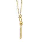 0.13CT 14K Y/G DIAMOND DOG TAG MATTE NECKLACE