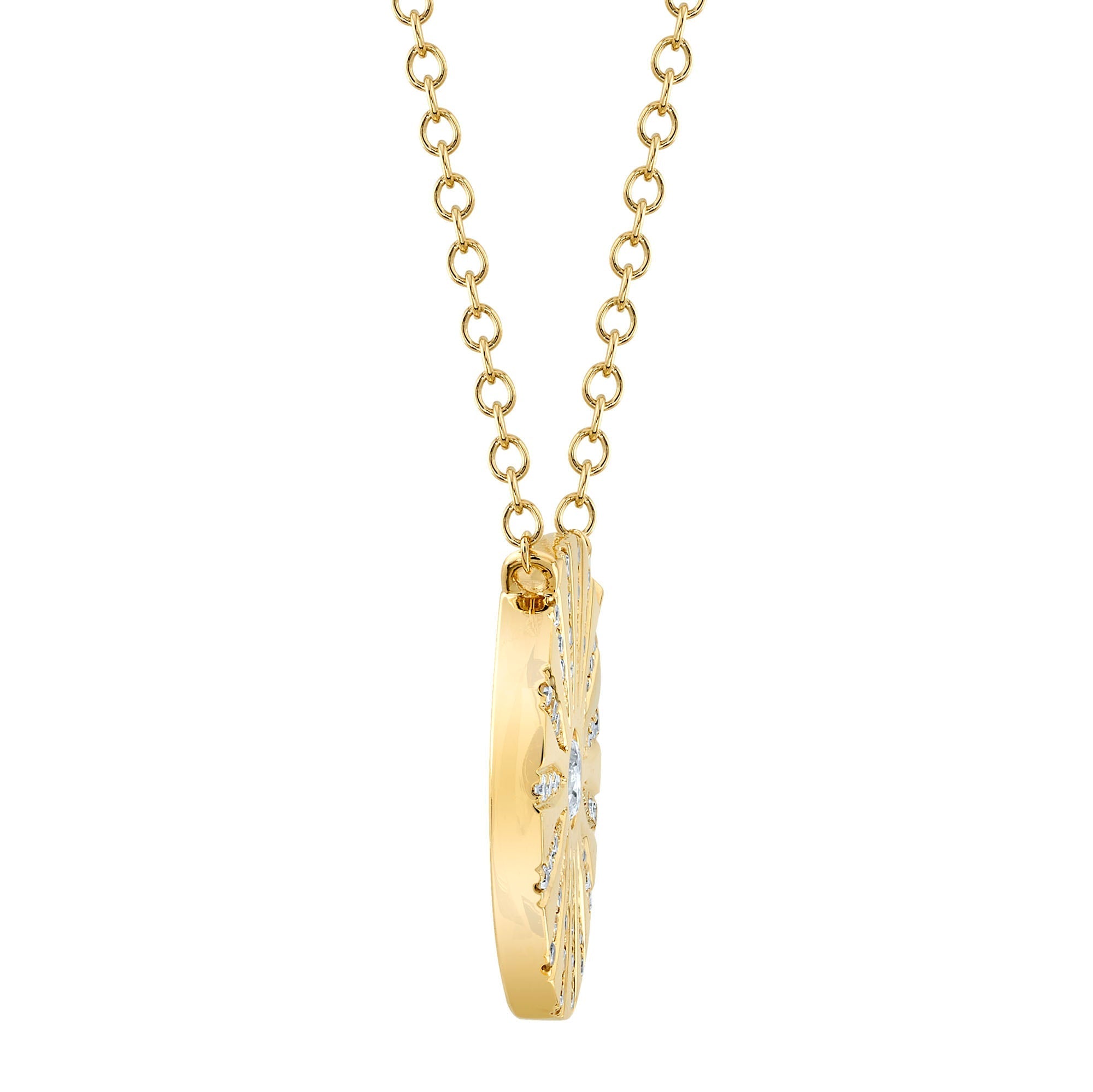 0.20CT 14K Y/G DIAMOND CIRCLE NECKLACE