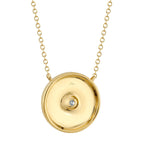 0.20CT 14K Y/G DIAMOND CIRCLE NECKLACE