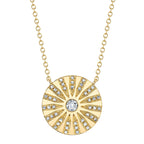 0.20CT 14K Y/G DIAMOND CIRCLE NECKLACE