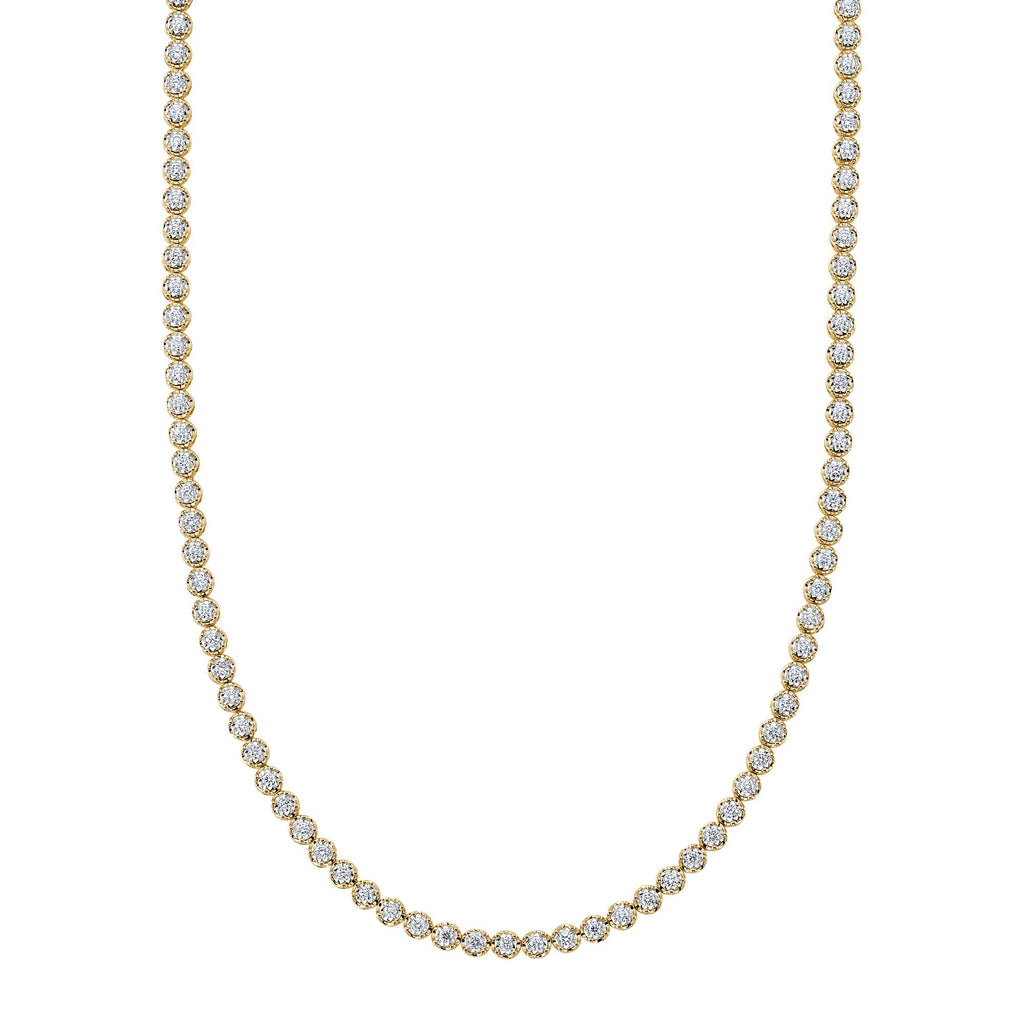 1.93CT 14K Y/G DIAMOND TENNIS NECKLACE