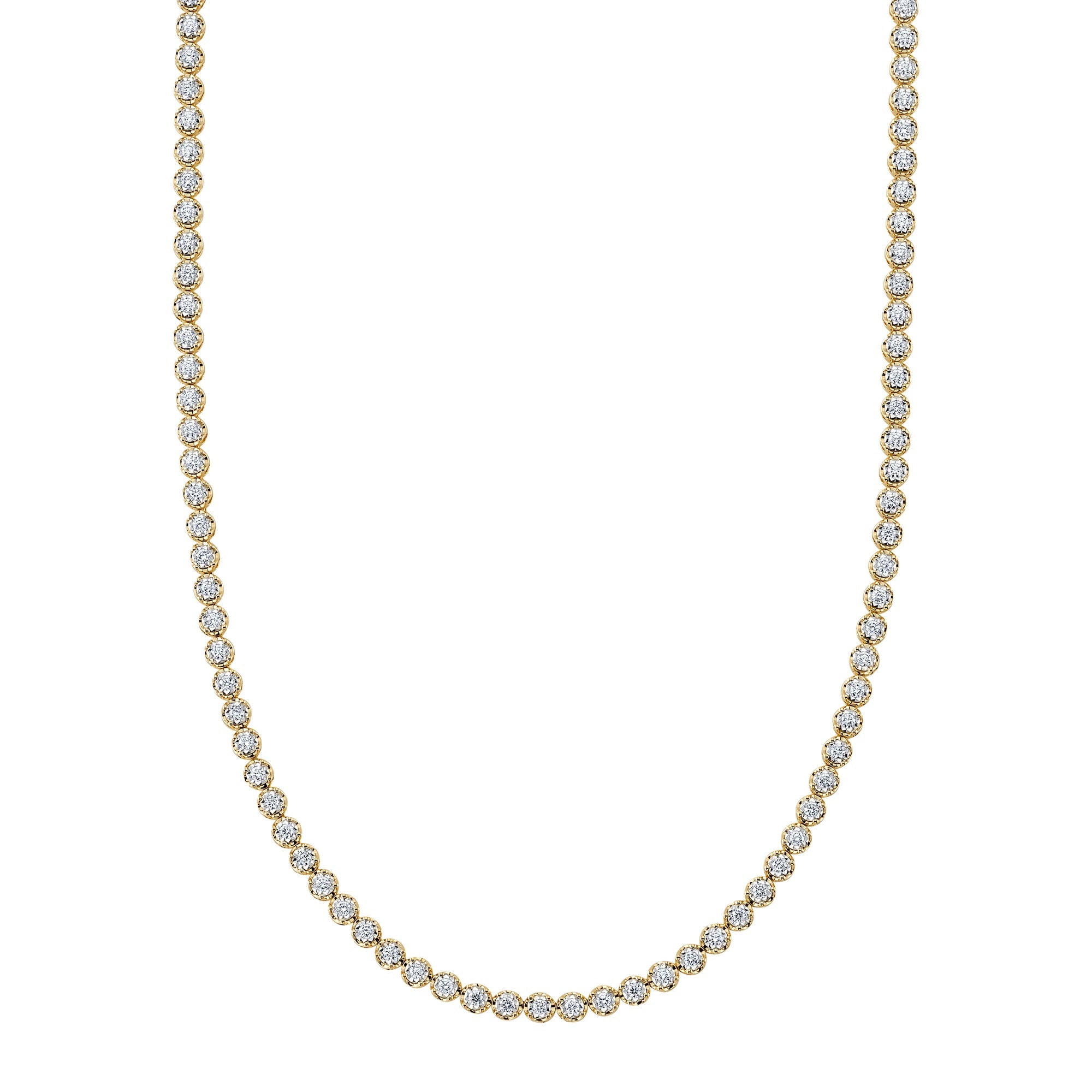 1.93CT 14K Y/G DIAMOND TENNIS NECKLACE