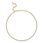 1.93CT 14K Y/G DIAMOND TENNIS NECKLACE
