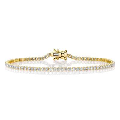 1.91CT 14K Y/G DIAMOND TENNIS BRACELET