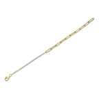 0.66CT 14K Y/G DIAMOND PAPER CLIP LINK BRACELET