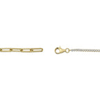 0.66CT 14K Y/G DIAMOND PAPER CLIP LINK BRACELET