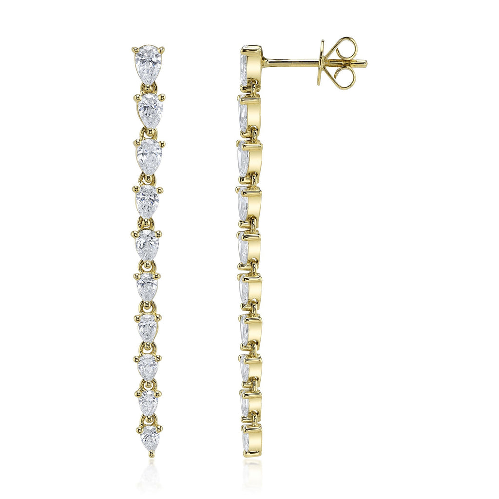 1.70CT 14K Y/G DIAMOND PEAR EARRING