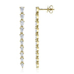 1.70CT 14K Y/G DIAMOND PEAR EARRING
