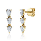 0.83CT 14K Y/G DIAMOND PEAR EARRING