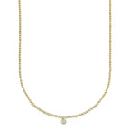 0.69CT 14K Y/G DIAMOND BEZEL NECKLACE