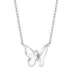 0.23CT 14K W/G DIAMOND MARQUISE BUTTERFLY NECKLACE