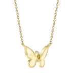 0.23CT 14K Y/G DIAMOND MARQUISE BUTTERFLY NECKLACE