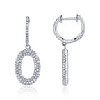 0.49CT 14K W/G DIAMOND PAVE OVAL EARRING