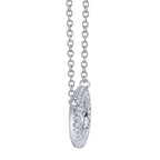 0.23CT 14K W/G DIAMOND PAVE OVAL NECKLACE