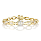 0.74CT 14K Y/G DIAMOND LINK BRACELET