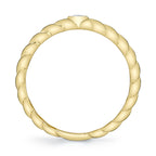 0.07CT 14K Y/G DIAMOND BEZEL RIBBED RING