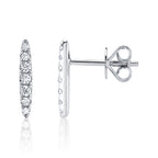 0.19CT 14K W/G DIAMOND BAR STUD EARRING