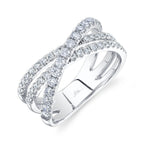 0.79CT 14K W/G DIAMOND BRIDGE RING