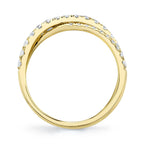 0.79CT 14K Y/G DIAMOND BRIDGE RING