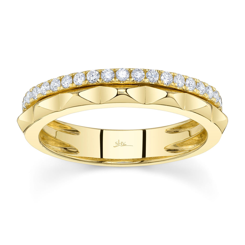0.26CT 14K Y/G DIAMOND LADY'S BAND