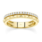0.26CT 14K Y/G DIAMOND LADY'S BAND