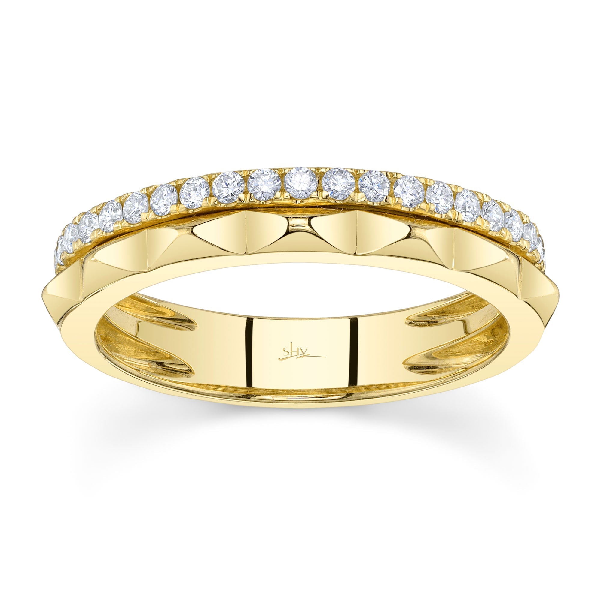0.26CT 14K Y/G DIAMOND LADY'S BAND