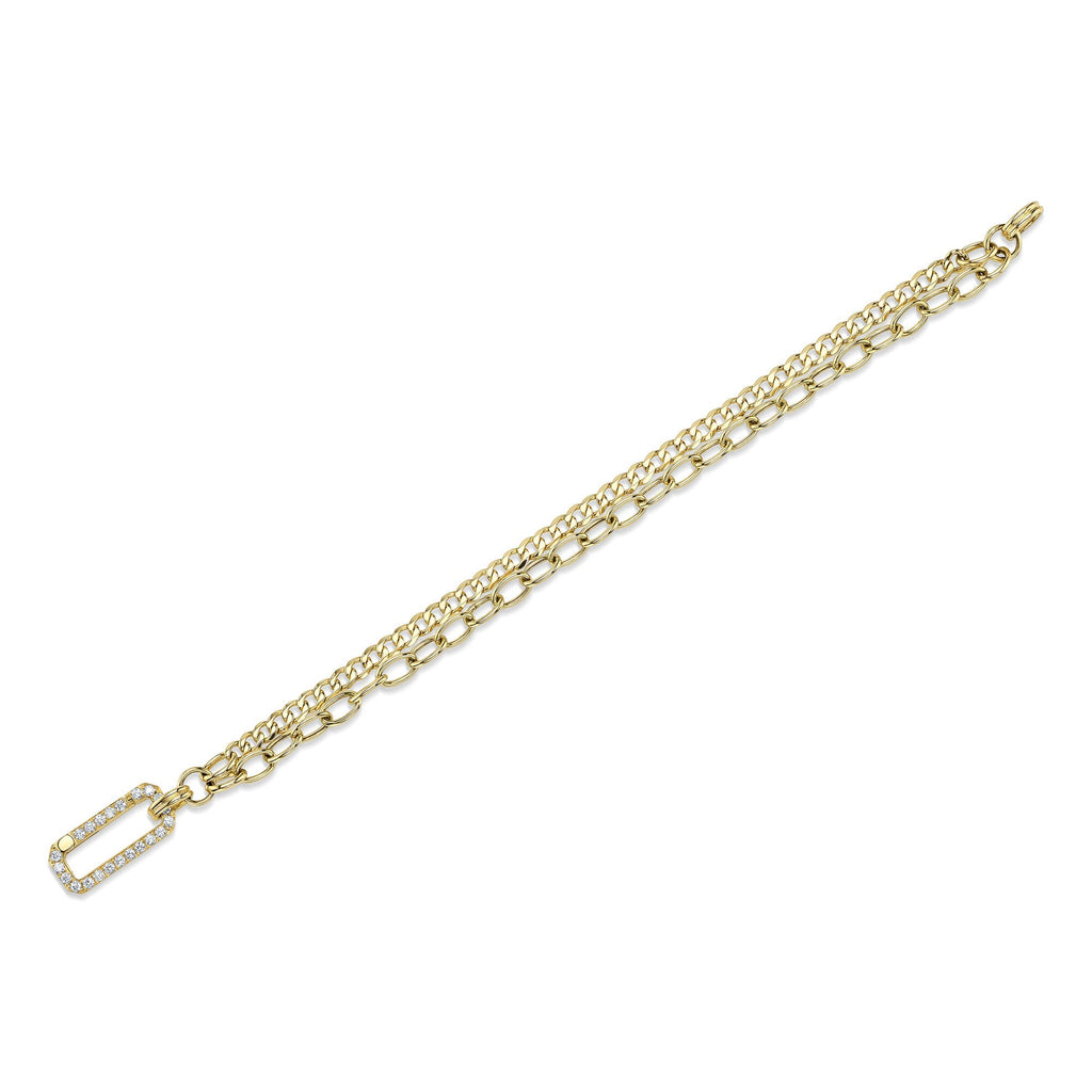 0.41CT 14K Y/G DIAMOND LINK BRACELET