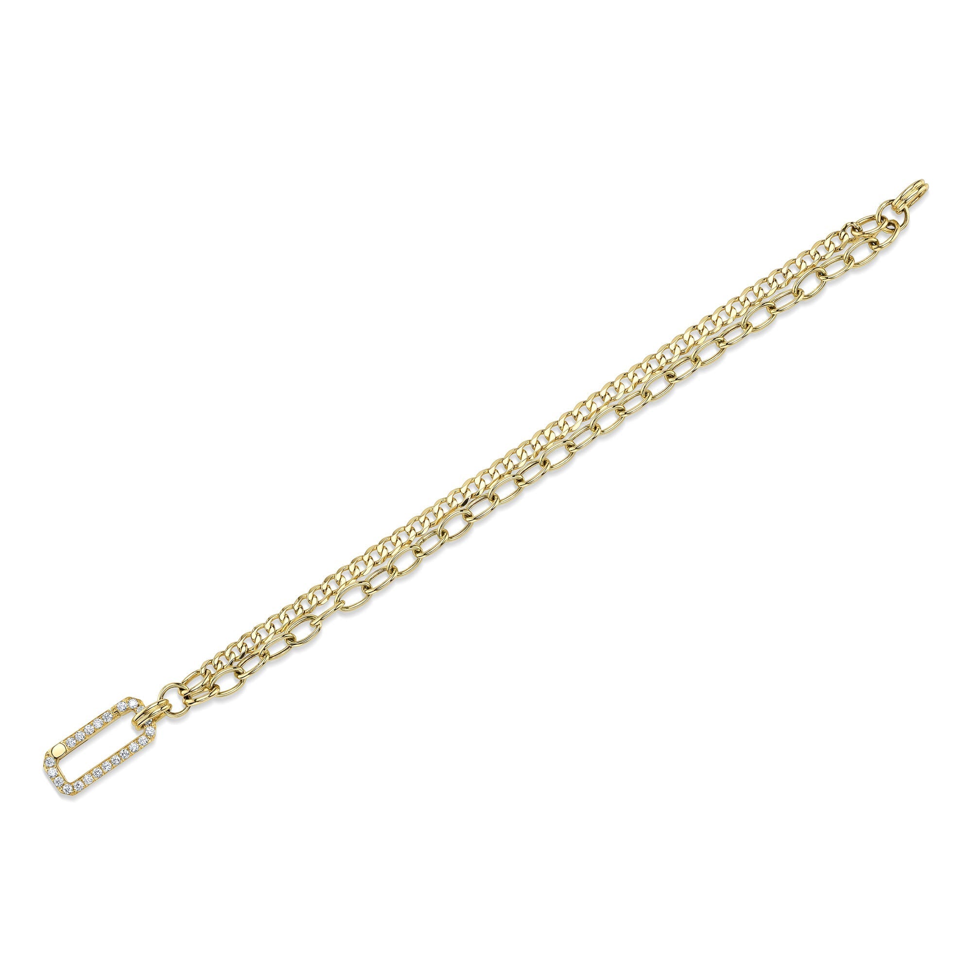 0.41CT 14K Y/G DIAMOND LINK BRACELET