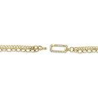0.41CT 14K Y/G DIAMOND LINK BRACELET