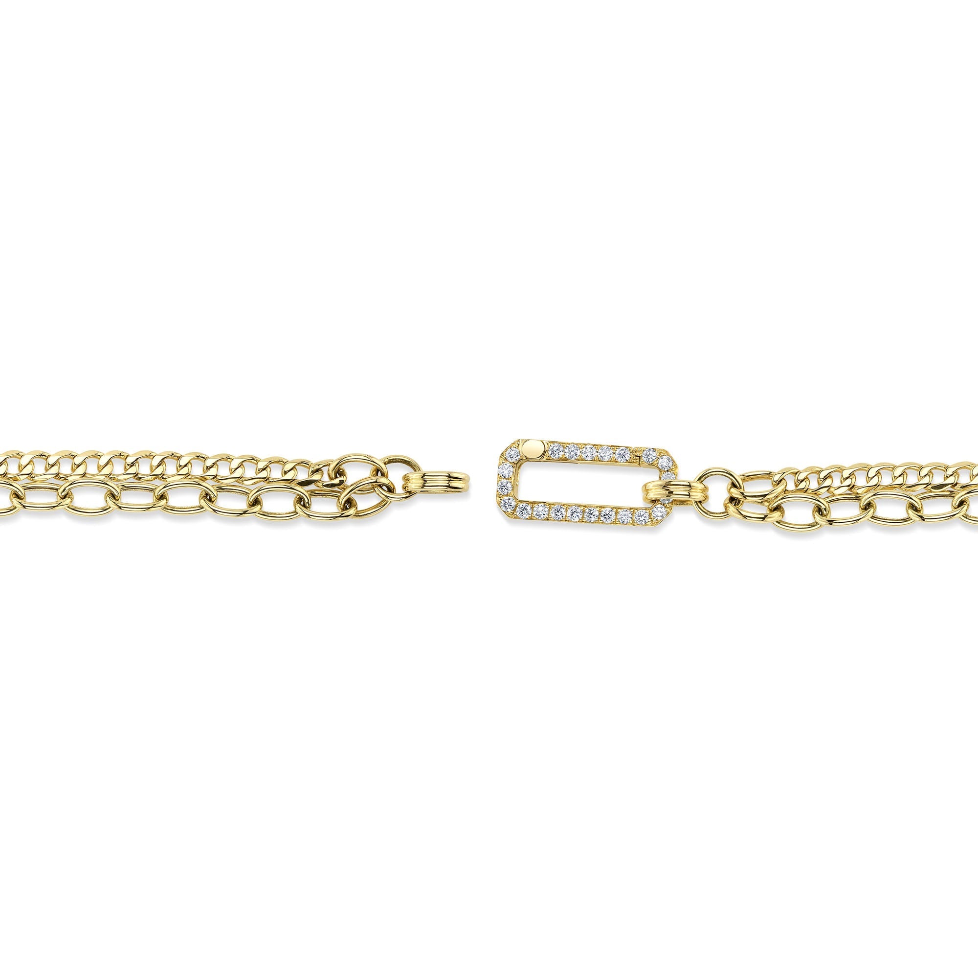 0.41CT 14K Y/G DIAMOND LINK BRACELET