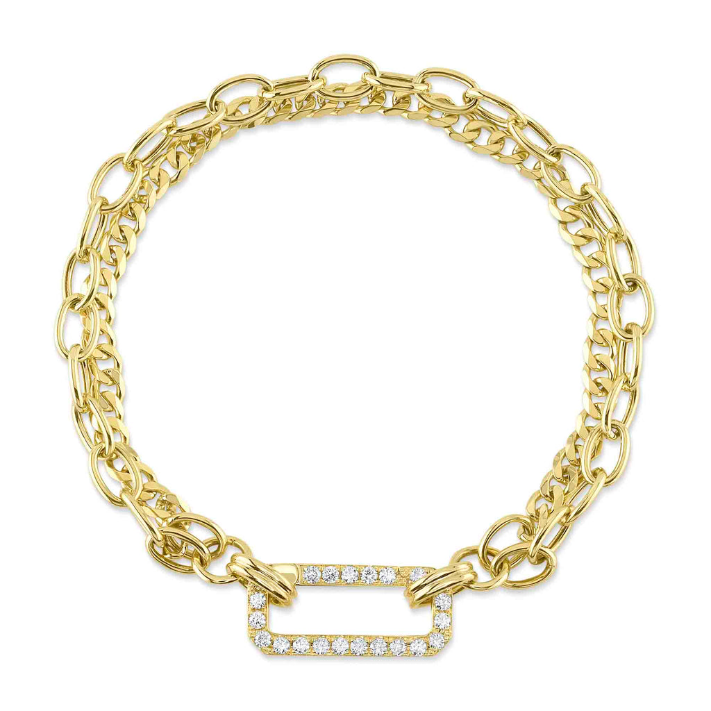 0.41CT 14K Y/G DIAMOND LINK BRACELET