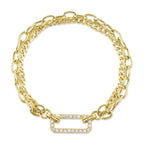 0.41CT 14K Y/G DIAMOND LINK BRACELET