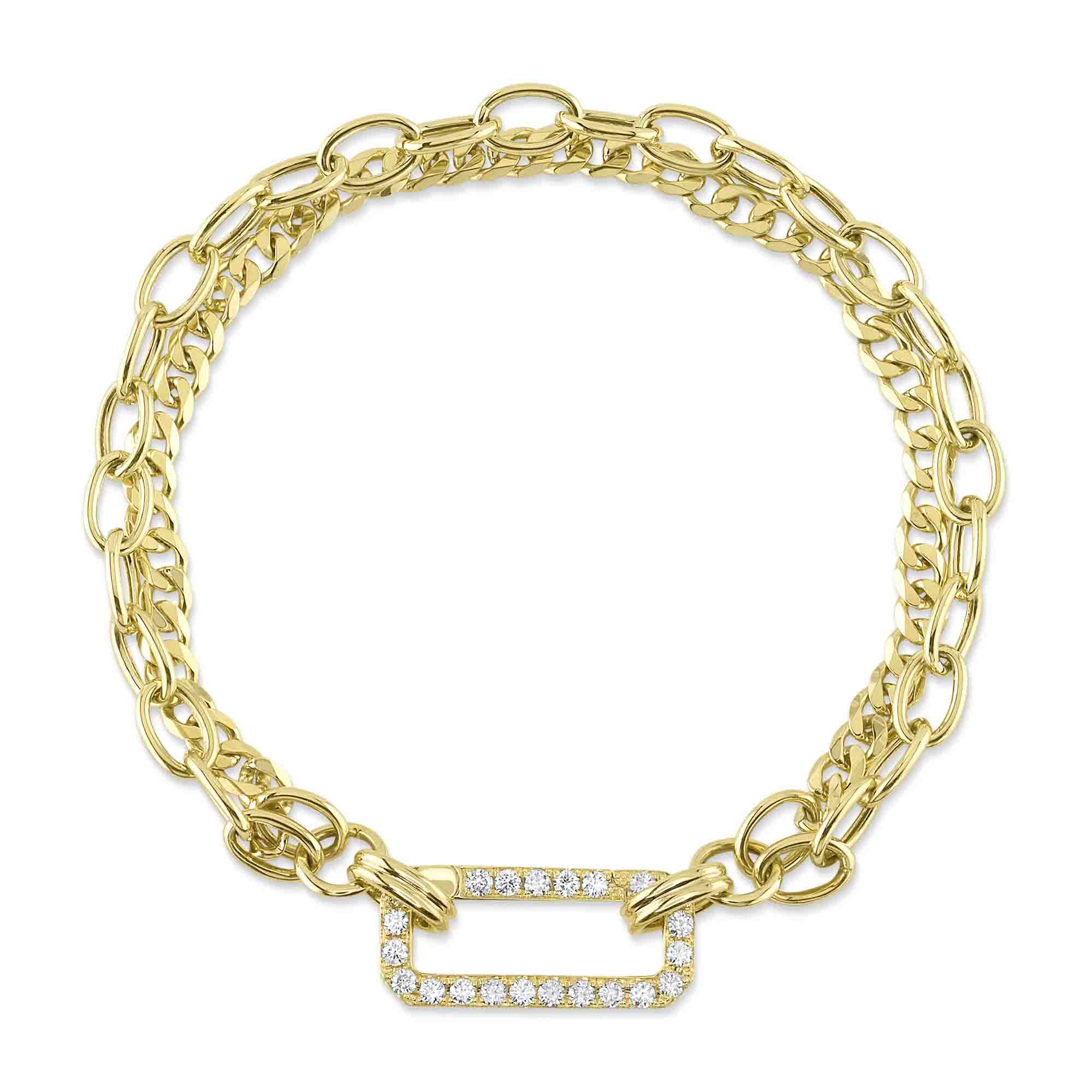 0.41CT 14K Y/G DIAMOND LINK BRACELET