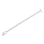 0.41CT 14K W/G DIAMOND PAVE HEART PAPER CLIP LINK BRACELET