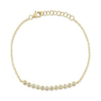 0.26CT 14K Y/G DIAMOND BEZEL BRACELET