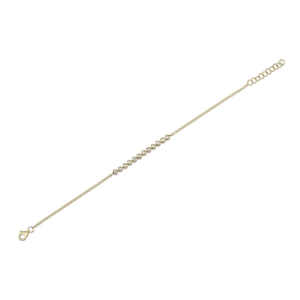 0.26CT 14K Y/G DIAMOND BEZEL BRACELET