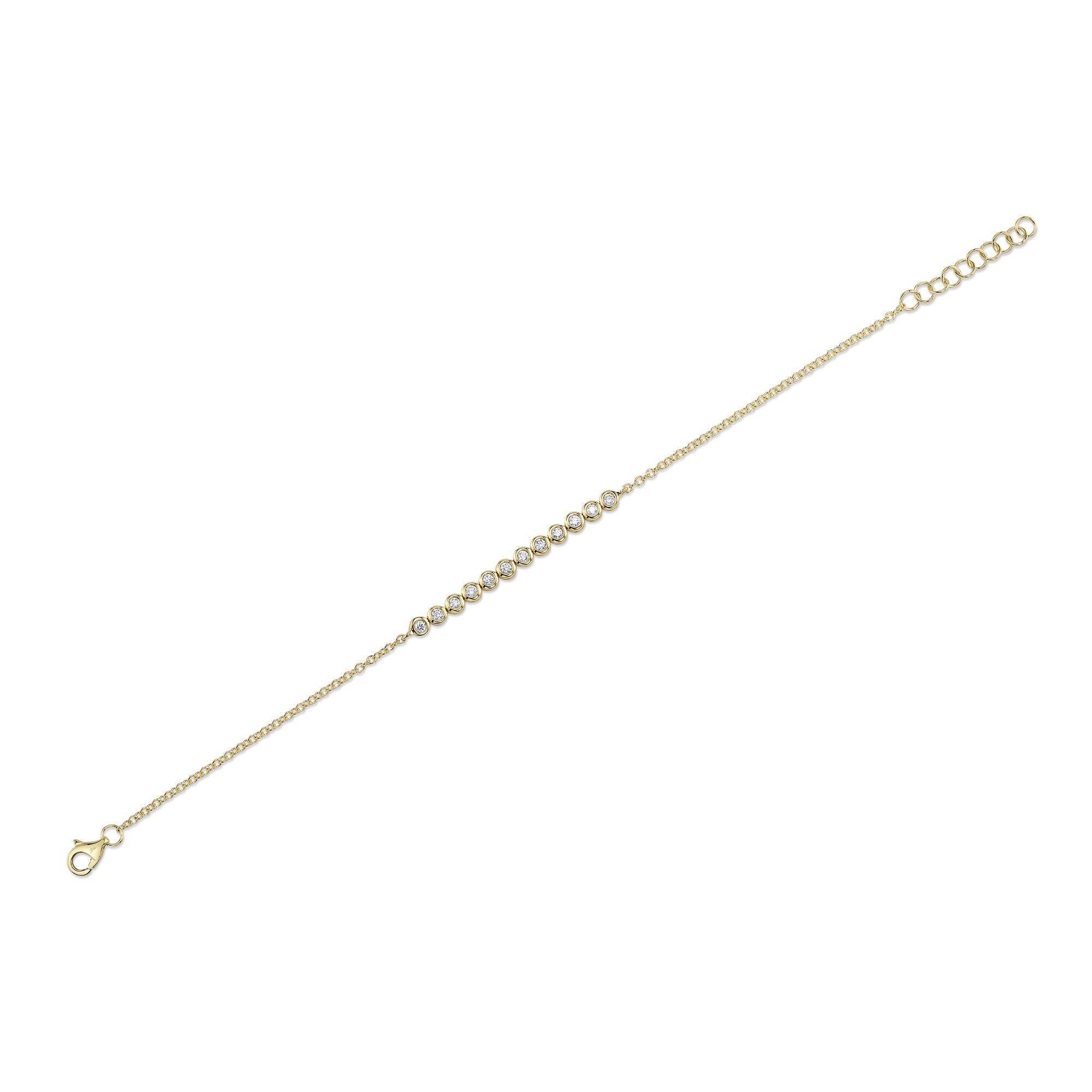 0.26CT 14K Y/G DIAMOND BEZEL BRACELET