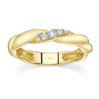 0.12CT 14K Y/G DIAMOND TWISTED BAND
