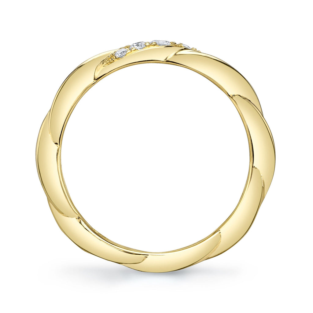 0.12CT 14K Y/G DIAMOND TWISTED BAND