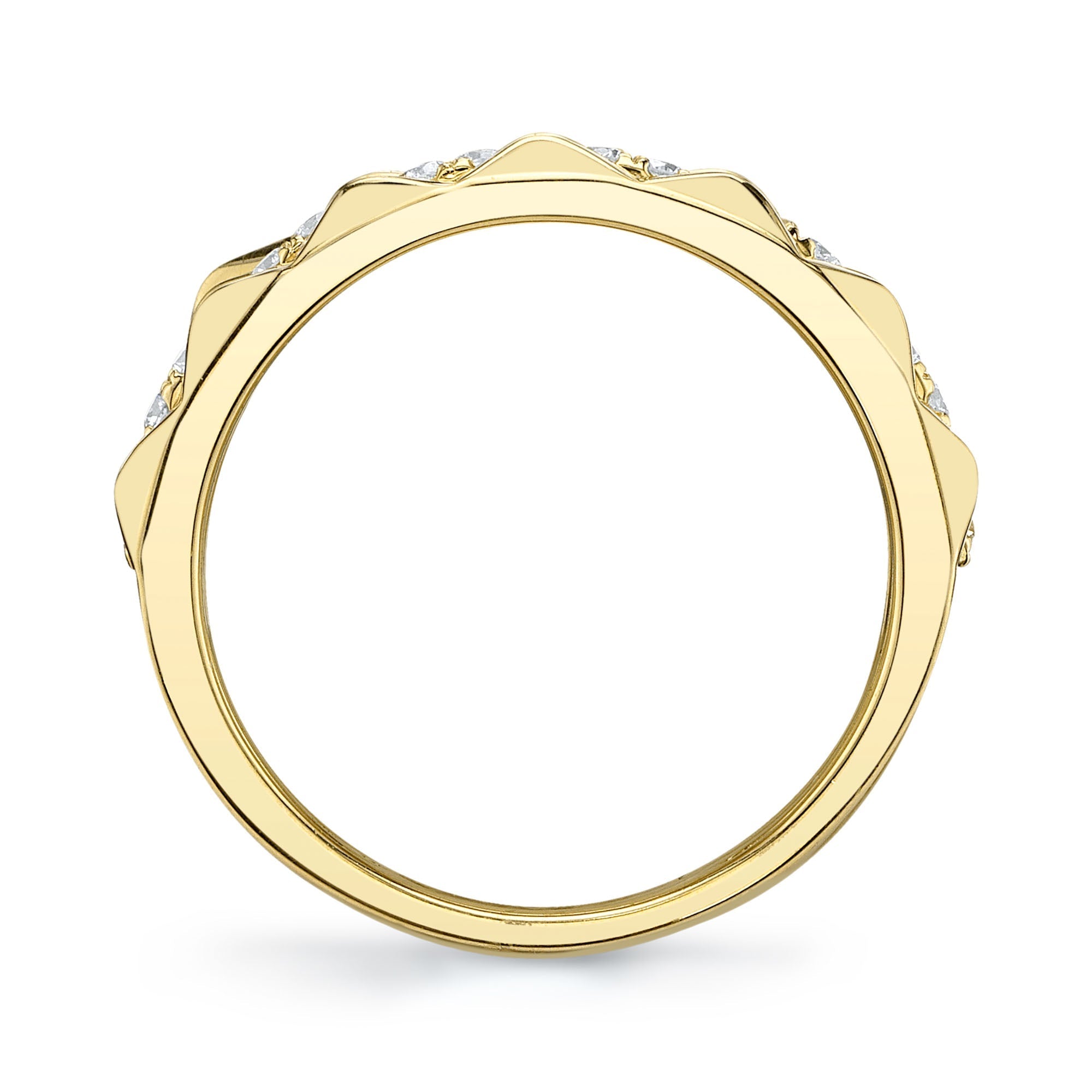 0.26CT 14K Y/G DIAMOND LADY'S BAND