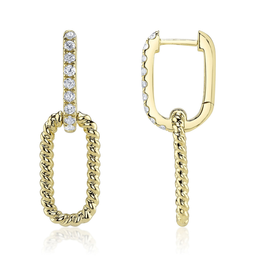 0.34CT 14K Y/G DIAMOND EARRING