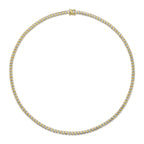 1.41CT 14K Y/G DIAMOND RIBBED NECKLACE