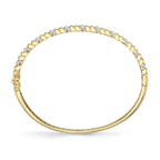 0.46CT 14K Y/G DIAMOND RIBBED BANGLE